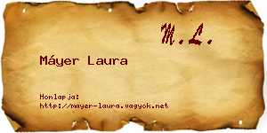 Máyer Laura névjegykártya